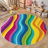 Tapis Rond Lavable – Facile à Nettoyer: Entretien Simple Au Quotidien : Secouez-Le Légèrement Ou Utilisez Un Aspirateur. Pour Un Nettoyage Plus Profond, Ce Tapis Rond Lavable Peut être Mis En Machine à L’eau Froide Avec Un Détergent Doux, Cycle Délicat.