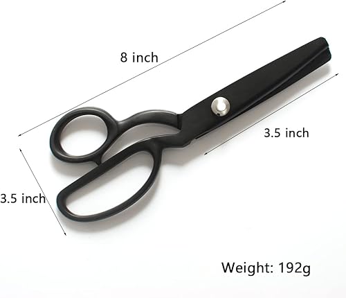 Miniatura 2 de Tijeras de entintar para cortar tela, tijeras de acero inoxidable para pintar tijeras, tijeras en zigzag con borde decorativo resistente, 8 pulgadas