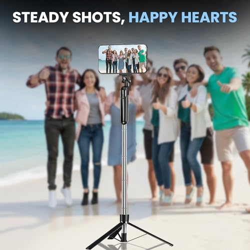 Image of Kratos K18V2 Long Selfie Stick Tripod Stand 67 inch /1.7 M, 360 Rotation Handle for Anti Shake Shooting Tripod, Multifunctional Bluetooth Tripod for Mobile Phone for Vlogging, Live Stream & Travel