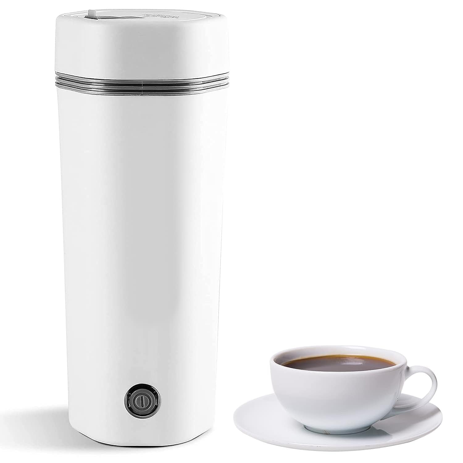 Angju Portable Electric Kettle for Travel, Travel Kettle Electric Small Stainless Steel, Portable Fast Water Boiler Automatic Shut-Off 350ML Mini Cup