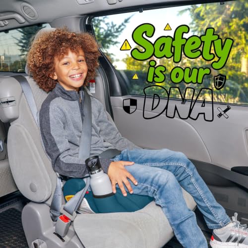 Image of Diono Solana, No Latch, Pack of 2 Backless Booster Car Seats, Lightweight, Machine Washable Covers, Cup Holders, Blue Razz Ice