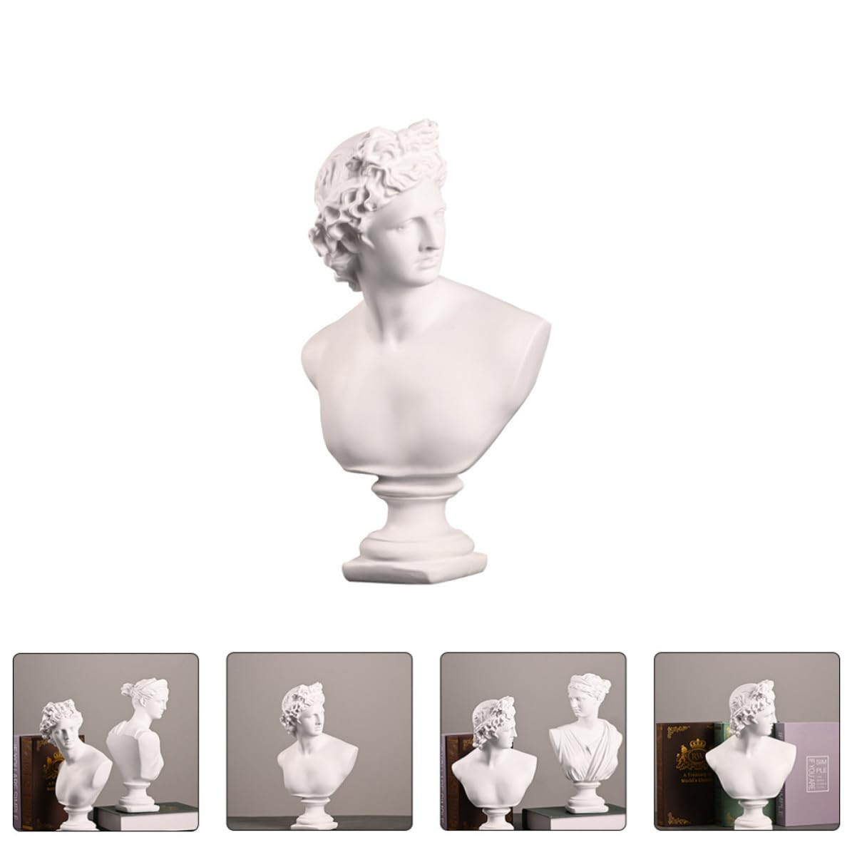 Gadpiparty David Statue als Kopf Ornament aus Kunstharz für Heimdekoration
