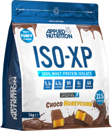 Applied Nutrition ISO XP Whey Isolate - Whey Protein Isolate Powder ISO-XP Funky Yummy Flavours (1kg - 40 Servings) (Choco Honeycomb)