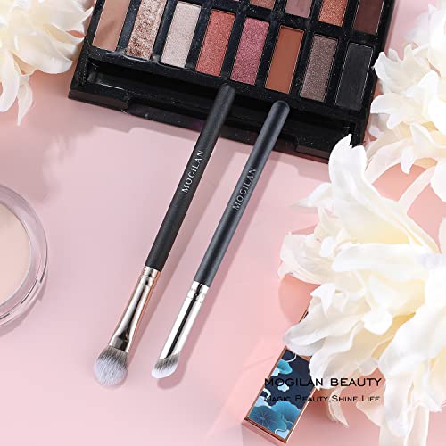 Mogilan Concealer Brush Set 2Pcs Professional Angled Concealer Brushes For Under Eye Concealer Foundation Blending Liquid Cream Flawless Powder Cosmetics Brightening Buffing Vegan Face Brush #TOP6