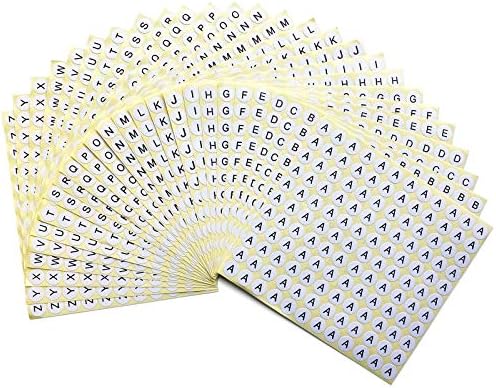 dealzEpic - Alphabet Stickers of The Letter A to Letter Z - Small Round Paper Self-Adhesive Peel and Stick Letter Labels - Set of 26 Sheets