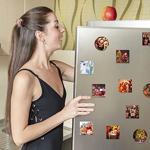 20 Pieces Sublimation Blank Refrigerator Magnets Diy Heat Transfer Fridge Magnets Square Round Mdf Heat Transfer Blank Board Halloween Christmas Diy Sublimation Kitchen Whiteboard Decorative Magnets #TOP4