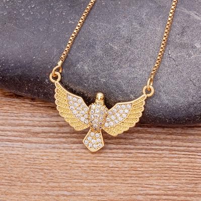 Collier d'aigle volant pendentif oiseau acier mixte sans irritation