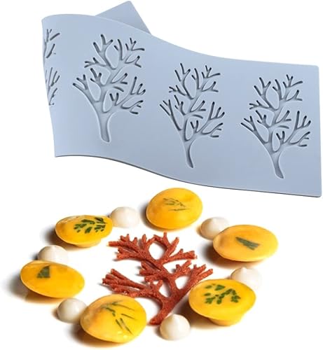 AK ART KITCHENWARE 5 cavidades Coral Design Fondant Silicone Icing Mats para tartas, moldes de silicona para hornear, herramientas de pastelería,