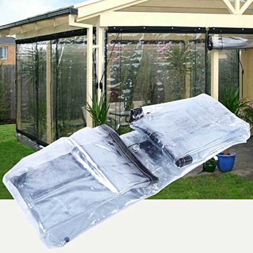 Commercial Grade Waterproof Clear Awning,Vinyl Clear Awning Canopy Roll Up Patio Enclosure For Tents, Awnings, Canopies,Curtain(Black) ((8X10 Feet (2.5X3 M)) #TOP15