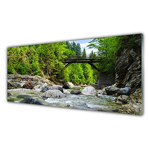 Verre Trempé 125x50cm Tulup Tableau Design Premium Paysage Nature - 2
