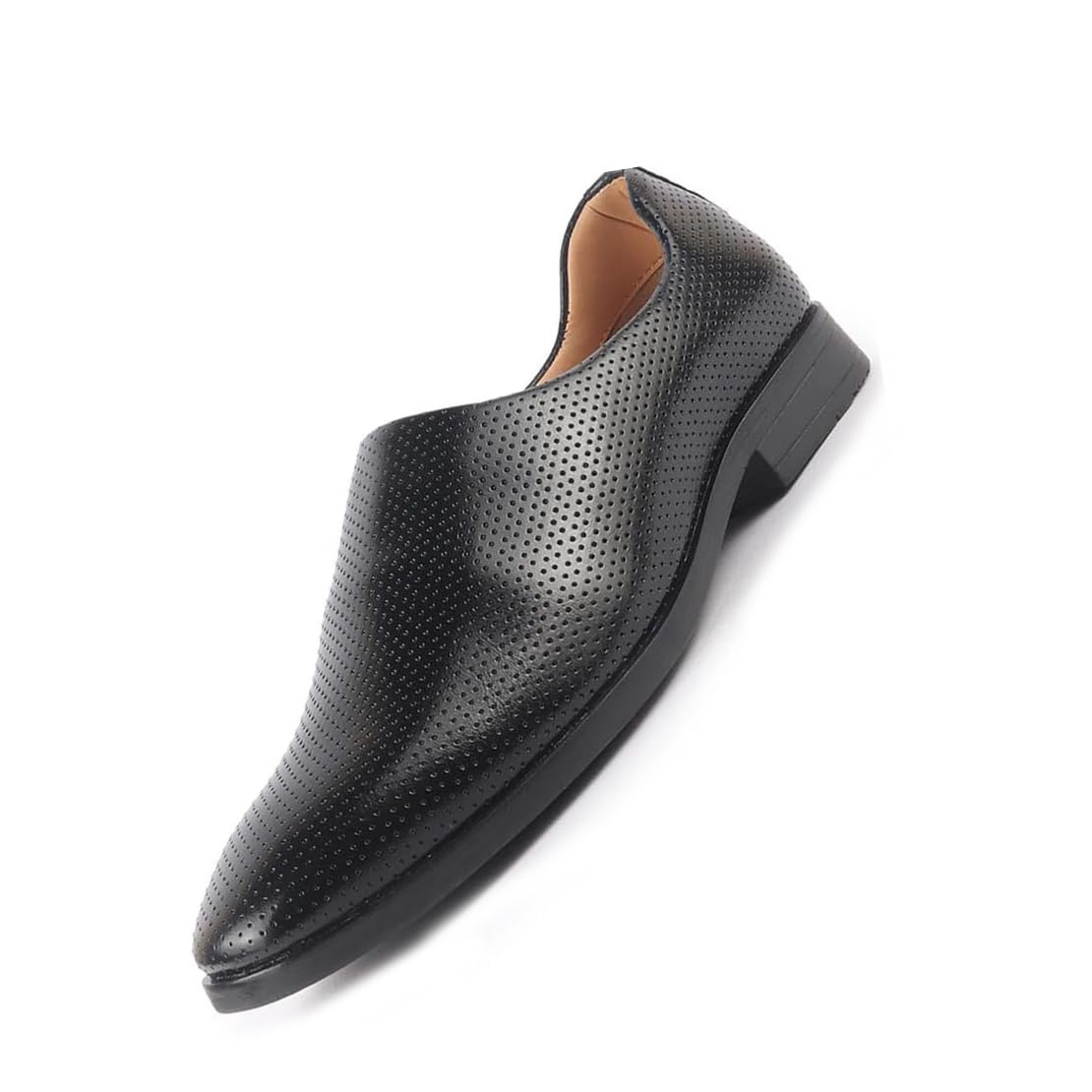 Men Ethnic Wedding Juttis and Mojaris for Traditional Kurta Pajama | Perforated Party Evening Slip-On Shoes | Formal Office Shoes with Cushioned Insole-image-7