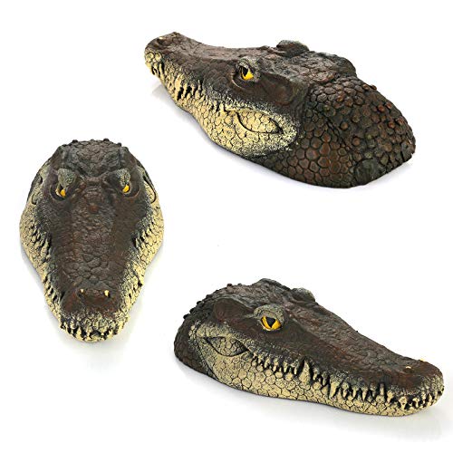 Soonhua Pond Floating Fake Alligator Head Decoy, Crocodile Head Float For Pool Deterrent Ducks, Outdoor Koi Fish Pond Accessories, Gator Decoration For Garden Water Protection #TOP7