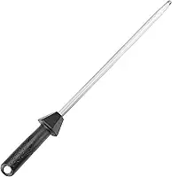 (uma marca da SHARPAL) 108S 17,5 polegadas/haste L. Afiador de facas de aço de afiação de 30,5 cm com guias de ângulo integradas, facas de cozinha, faca Honer, haste de afiar de aço Chaira