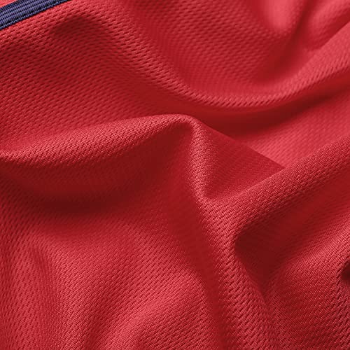 Solid Baseball Jersey Shirt For Men And Women, Plain Short Sleeves Button Down T-Shirt(Red M) #TOP2