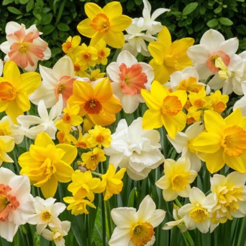 Narzissen Zwiebeln Winterhart Mehrjährig - Budget Flower Kollektion - 50 Blumenzwiebeln - Duftende...