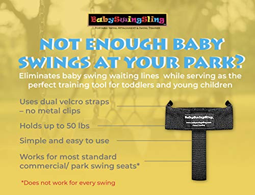 Babyswingsling – This Baby Swing Attachment Converts Standard Park Swings For Infants And Toddlers – Portable, Lightweight, Holds Up To 50 Pounds – Ideal For Swing Training This Summer #TOP3