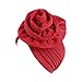 Surkat Sciarpa Brillante dei Capelli del Beanie del Cappello della chemio del Turbante del Fiore di Luccichio, Rosso, Taglia Unica