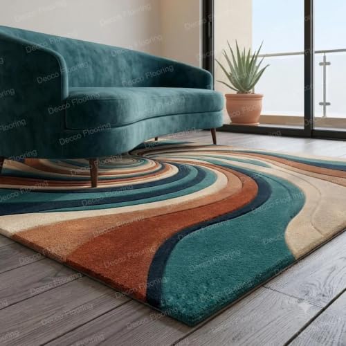 Image of Soft Pure Woolen Modern Collection Tufted Carpet for Living Room,Bedroom'Kitchen and Hall (5 X 7) Feet