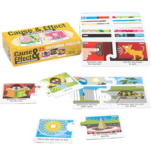 Cause and Effect Matching Game - 50 Pieces - Educational and Learning Activities for Kids