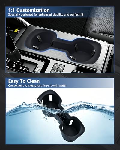 Image of Cup Holder Inserts for 2026 Subaru Outback Accessories, Non-Slip Silicone Center Console Protector Organizer to Prevent Spills & Scratches for Outback Interior Accessories