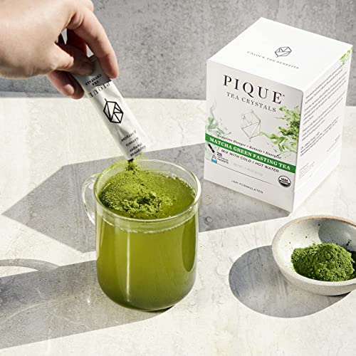 Pique Organic Matcha Fasting Tea Crystals - Support Healthy Metabolism, Calm Energy - 28 Single Serve Sticks (Pack Of 1) #TOP2