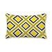VinMea Ozdobne poszewki na poduszki z bawełny w kolorze żółtym, szarym, diamentowym, geometryczne, 20 x 66 cm, na sofę