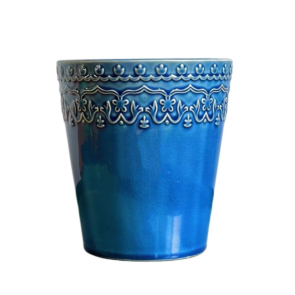 Gelasige B Flower Pots Nordic Simple Large Ceramic Flower Pot Creative Personality Home Green Plant Orchid Succulent Potted Ornaments Outdoor Flower Pots(B)