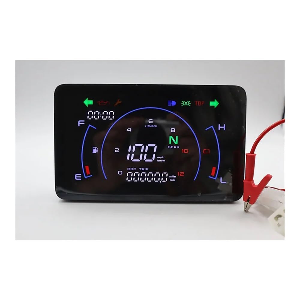 Tacómetro digital para motocicleta EX5 Velocímetro digital Tablero de instrumentos para motocicleta Tablero más grande con soporte Universal ajustable (con soporte)