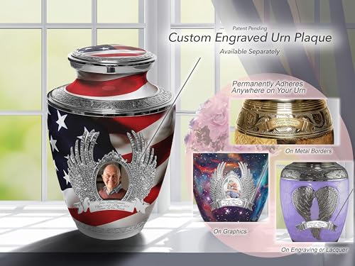 Image of American Flag Cremation Urns for Human Ashes Adult Man & Urns for Ashes