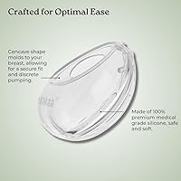 Vista 6 de HAAKAA Shell - Extractor de leche manual manos libres, silicona de grado médico, compacto, portátil y discreto, válvula a prueba de fugas, 2.5