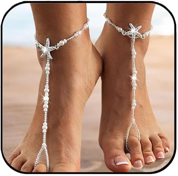 Starfish Barefoot Sandals Women - Handmade Wedding Feet Jewelry