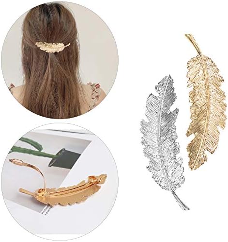 VEGCOO 20Pcs Hair Clips for Women, Hair Barrettes Clips Girls Hairpins Geometry Hair Clips Feather Circle Triangle Butterfly Moon Shape Hair Pins Hair Accessories for Women Girls (A)