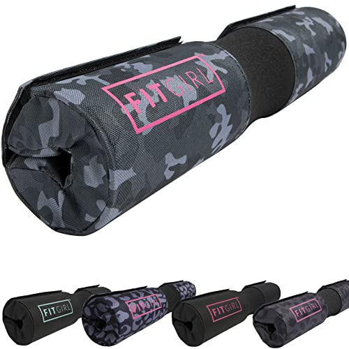 FITGIRL - Squat Pad and Hip Thrust Pad for Leg Day, Barbell Pad Stays in Place Secure, Thick Cushion for Comfortable Squats Lunges Glute Bridges, Olympic Bar and Smith Machine