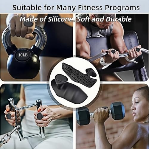 Image of Anti-Slip Workout Grips, Ergonomic Workout Gloves, Weight Lifting Grips, for Men and Women, Silicone Gym Grips Pads, Soft, Palm Protection, Suitable for Various Fitness Training