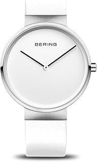 Bering Unisex Analog Japanisches Quarzwerk Uhr mit Leder Armband 14539-604
