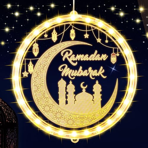 Lampe suspendue Ramadan Mubarak pour fenêtre de chambre à coucher