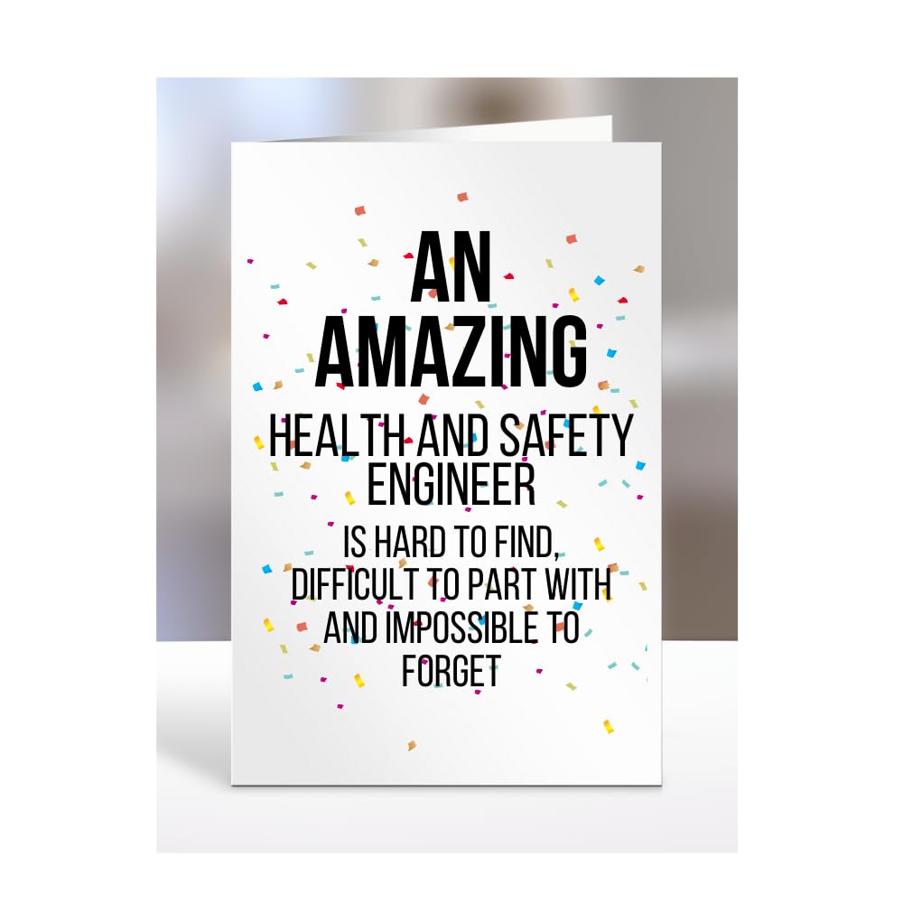 Retirement Card for Women Men, Leaving Gifts for Colleagues, Boss, Farewell, Goodbye Presents for Health and Safety Engineer, An amazing is hard to find, A5-225b_71