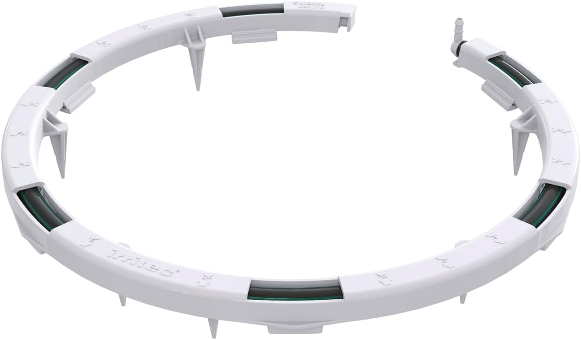 1 Pack - Premium Hevy Duty Drip Irrigation Watering Ring for .125 Inch Tubing, Halo, Circle, Great for Greenhouse & Commercial Grower Applications (10" Diameter Ring, 1)