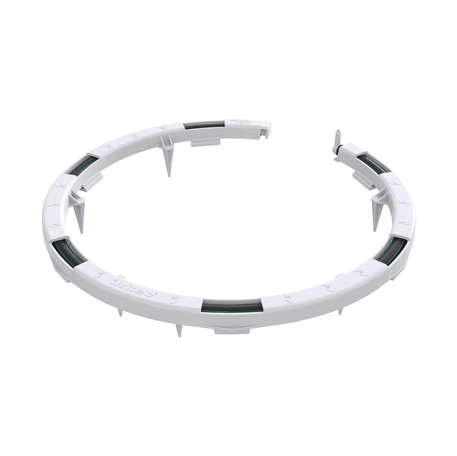 10 Pack - Premium Hevy Duty Drip Irrigation Watering Ring for 1/8" .125 Inch Tubing, Halo, Circle, Great for Greenhouse & Commercial Grower Applications (5" Diameter Ring, 10)