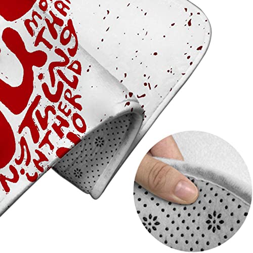 Badezimmerteppich-Set aus 3 Teilen, Love You More Grungy Heart Form Print, waschbare Badteppiche, rutschfest, mit Rückenpolster, Konturteppich und Toilettendeckelbezug – Bild 5