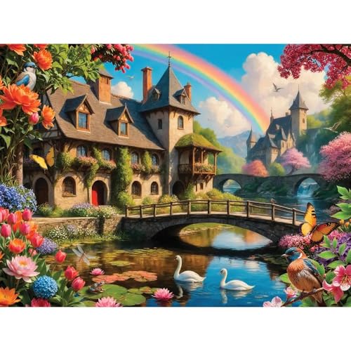 Bits and Pieces Set de 3 Rompecabezas de 500 Piezas - Paisajes Fantásticos | 18" x 24" - Conjunto de 3 Rompecabezas - Cartón Reciclado Grueso - Colores Brillantes miniatura 4