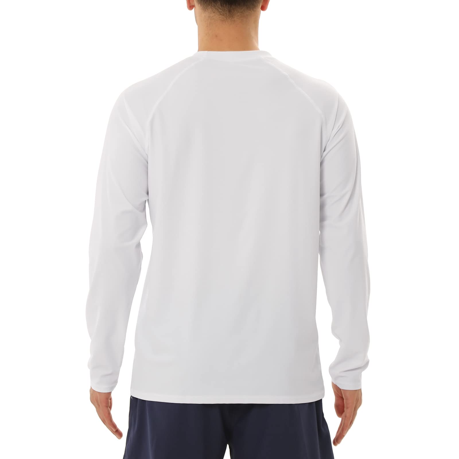MASOCIO T-Shirt Anti UV à Manche Longue Rash Guard Homme UPF 50+ Maillot de Bain Hauts Séchage Rapide