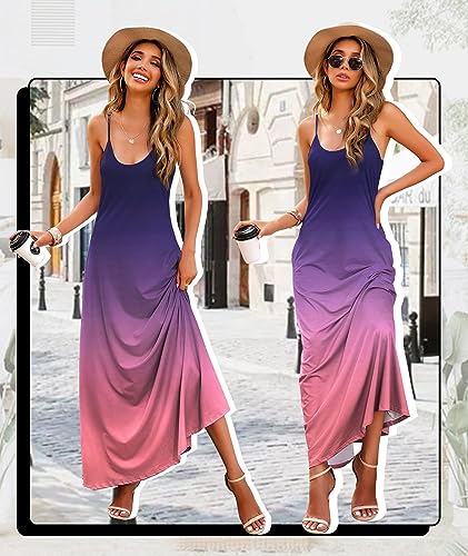 Image of Wolddress Womens Maxi Dress with Pockets 2026 Casual Strap Plus Size Loose Plain Long Office Summer Beach Travel Dresses S-5X