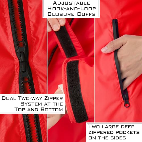 Image of Swim Parka Kids Windproof Sherpa-Lined Unisex Youth Robe Coat Warm Jacket