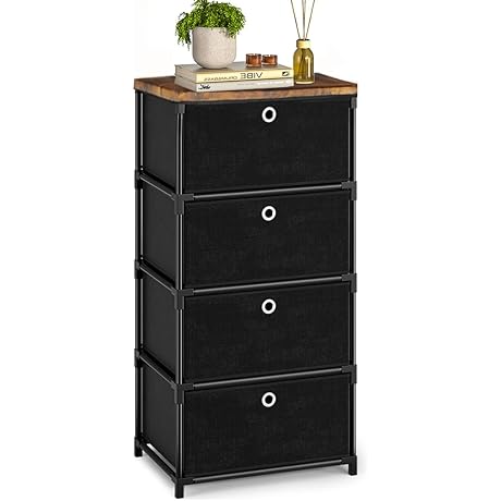 4 Drawer Fabric Dresser Organizer