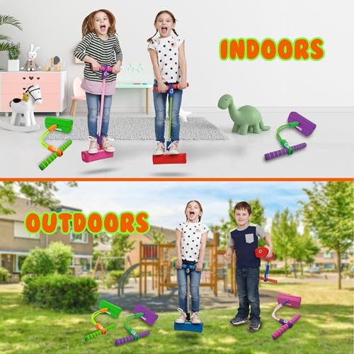 Image of New Bounce Pogo Stick for Toddlers, Foam Jumper, Ages 3+ | Foam Jumper, Age 3,4,5,6,7,8, Outdoor Jumping Toys, Birthday Gift for Toddler Girls and Boys