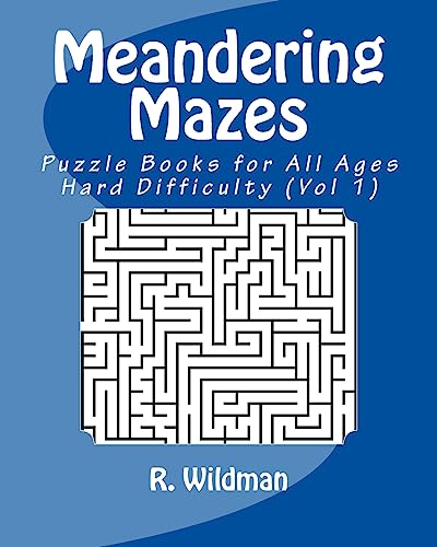 Meandering Mazes: Puzzle Books for All Ages - Hard Difficulty (Meandering Mazes - Hard)