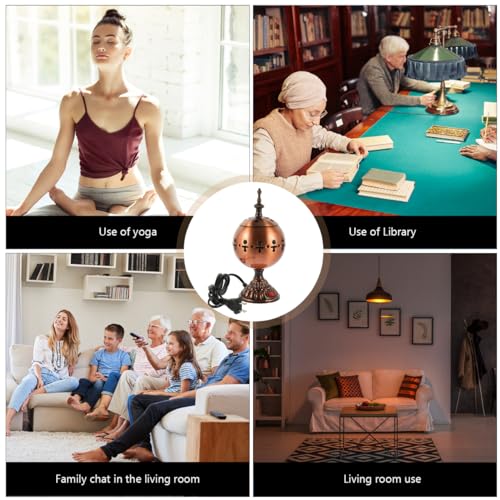EXCEART Electric Incense Burner 8.46X3.74X3.74In - Decorative Aroma Burner with Us Plug for Home Fragrance Office and Living Room Compact Electric Censer for Relaxing Atmosphere by EXCEART - Image 3