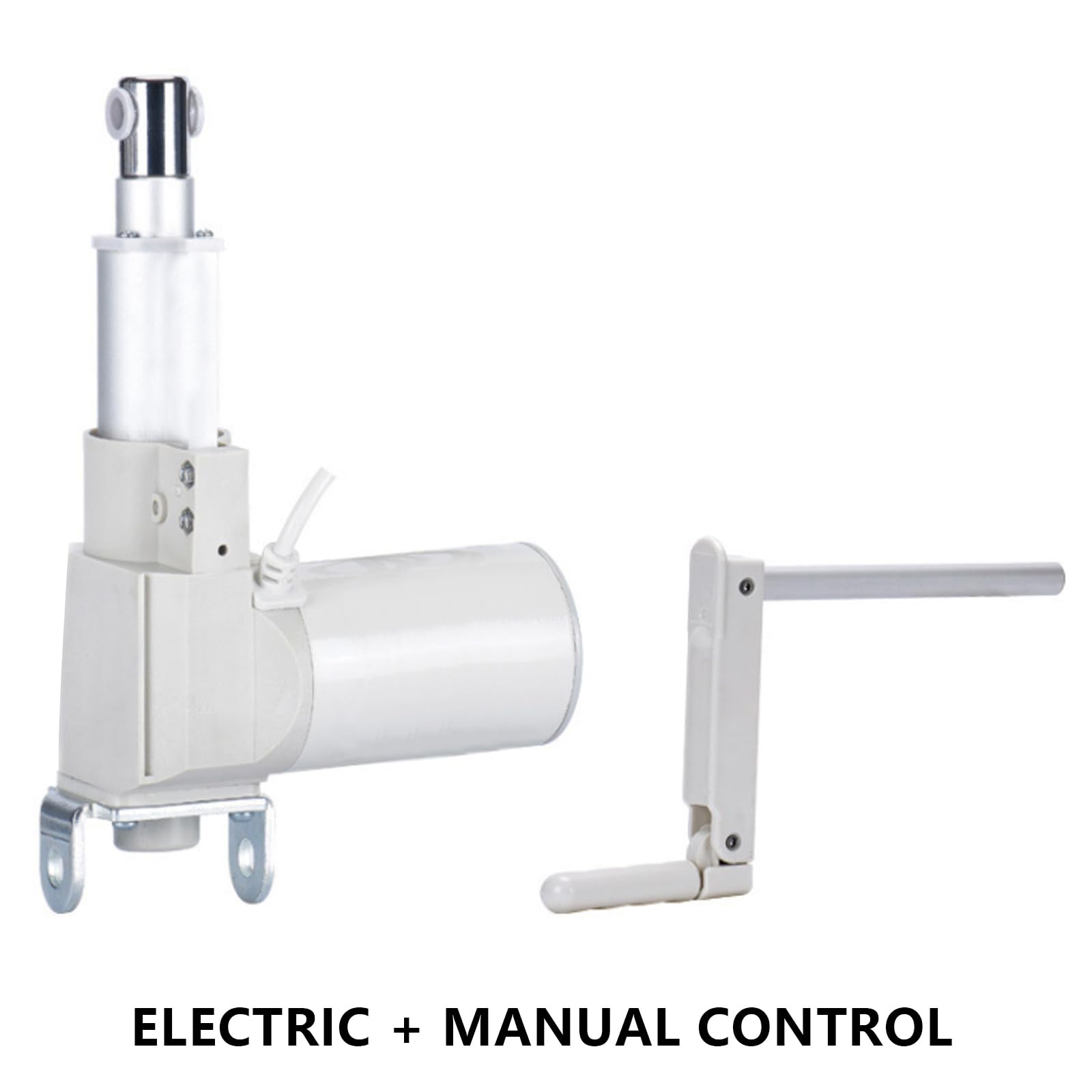 Actionneur Linéaire DC 12V/24V 8000N (800kg/1763lb) Charge élevée Électrique + Manuel Multi-Fonctions Élévateur Télescopique à Tige De Poussée(Size:300mm,Color:DC 24V)