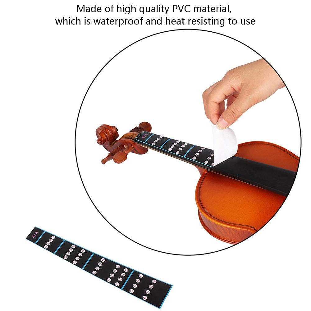 Drfeify Autocollant Amovible pour Touche de Violon 4/4 pour débutants